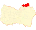 Map of Mostazal commune in O'Higgins Region