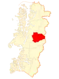 Map of the Río Ibáñez commune in Aisén Region