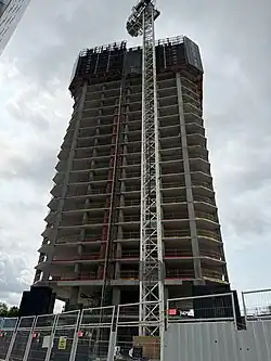 Tower 2 under construction in May 2025
