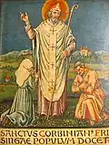 Sanctus Corbinian' Frisingae populum docet - Saint Corbinian teaches the people of Freising