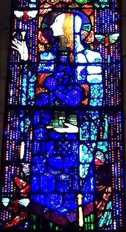 The Saint Gobnait window, Honan Chapel, Cork, 1916