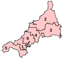 Parliamentary constituencies in Cornwall (2010-2024)