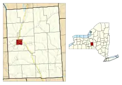Location in Cortland County and the state of New York