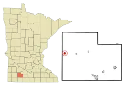 Location of Westbrook, Minnesota