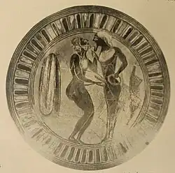 Pederastic scene. Bowl. Ancient Greek. Athens National museum