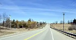 Looking northeast on County Road 17 in Creek Bank