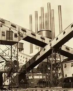 Charles Sheeler "Criss-Crossed Conveyors–Ford Plant"
