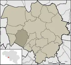 Location of Cuesmes in Mons