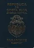 Costa Rican passport issued in 2017
