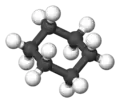 Ball-and-stick model of cyclohexane in its chair conformation