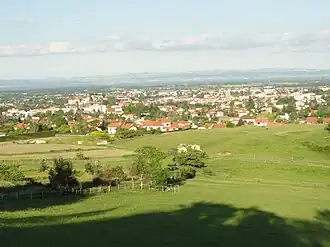 Montbrison from the road coming from Saint-Bonnet le Courreau