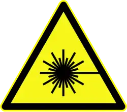 European laser warning symbol
