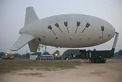 Aerostat system used in field telecommunication
