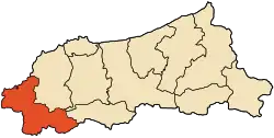 Map of Algeria highlighting Jijel Province