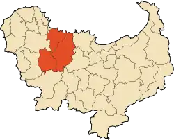 Map of Skikda Province highlighting Tamalous District