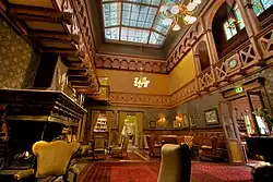 A lavish, antiquated building interior