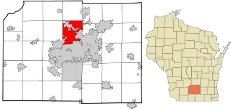 Location in Dane County, Wisconsin
