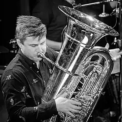 Daniel Herskedal performing in 2017