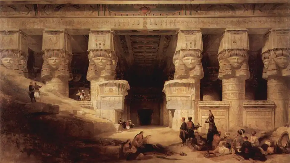 The Temple of Dendera by David Roberts, 1841