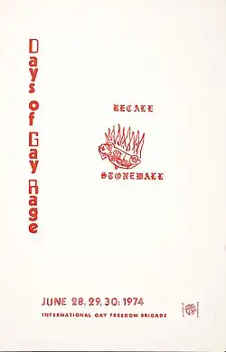 1974 poster by the International Gay Freedom Brigade