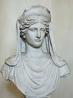 Bust of Demeter, wearing a polos