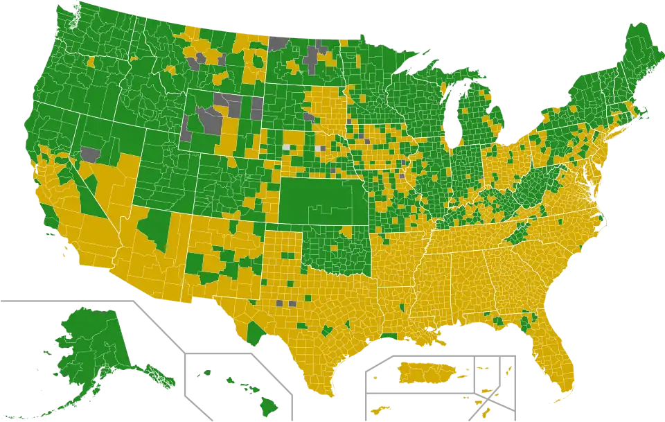 Results of popular vote, by county