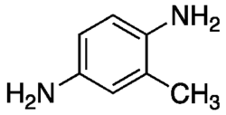 Skeletal structure of 2,5-Diaminotoluene