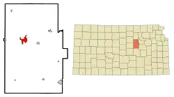 Location within Dickinson County and Kansas