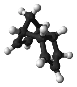 Ball and stick model of dicyclopentadiene
