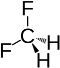 Difluoromethane-2D-skeletal