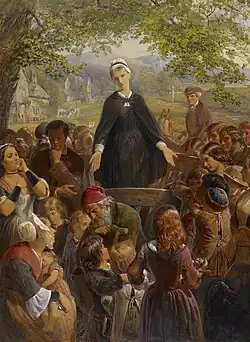 Dinah Morris preaching on the common