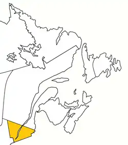 Boundaries of the diocese within the Ecclesiastical Province of Canada