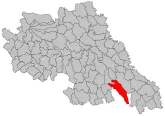 Location in Iași County