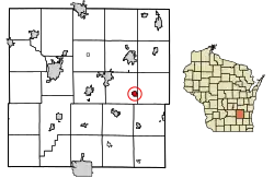 Location of Iron Ridge in Dodge County, Wisconsin.