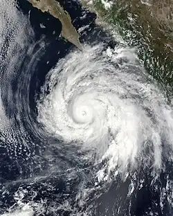 Satellite image of a hurricane