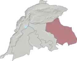 Domel Tehsil (red) in Bannu District