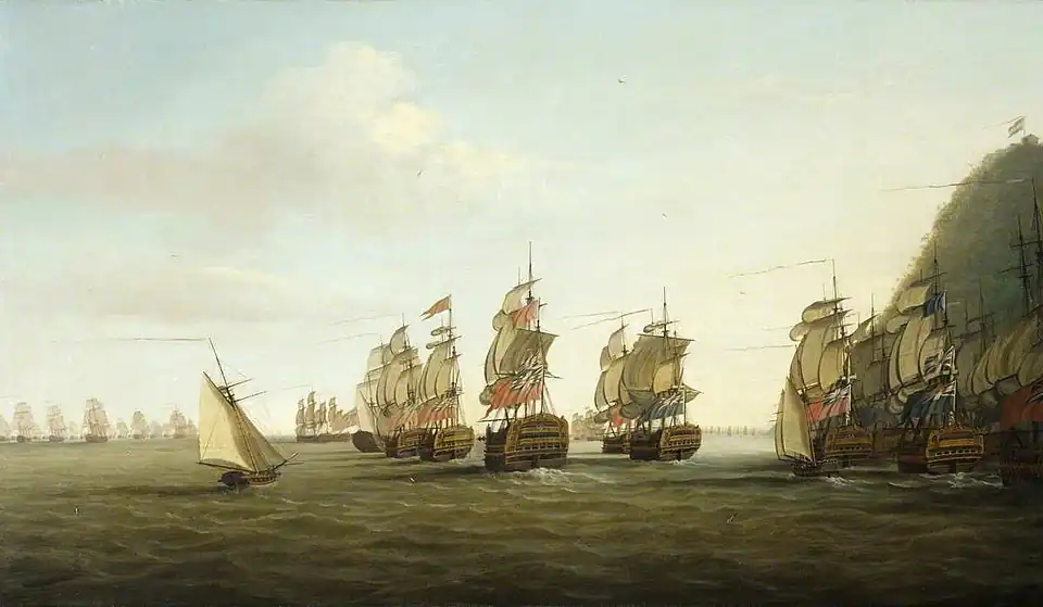 A British Squadron off St Lucia by Dominic Serres