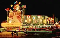 The main entrance to Dorney Park & Wildwater Kingdom in Allentown, Pennsylvania, the fifth-oldest continuous operating amusement park in the United States, in 1950