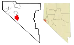 Location of Gardnerville Ranchos, Nevada