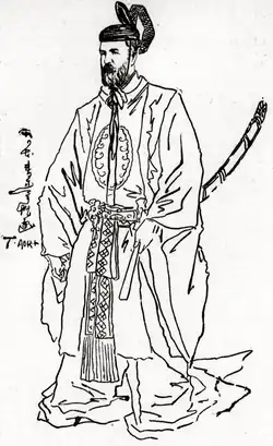 Drawing of Daniel Freeman, 1895