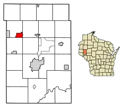 Location of Boyceville in Dunn County, Wisconsin.