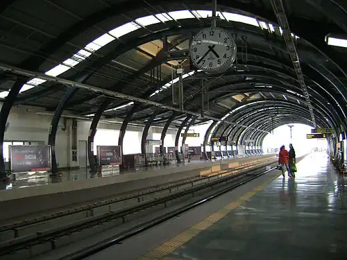 A Metro Station in Dwarka