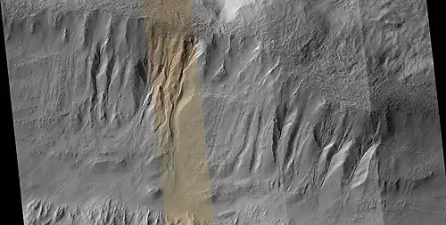 Wide view of gullies