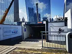 Temporary Exit B during station expansion