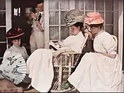 On the House Boat–"The Log Cabin", 1879, color halftone print 1908