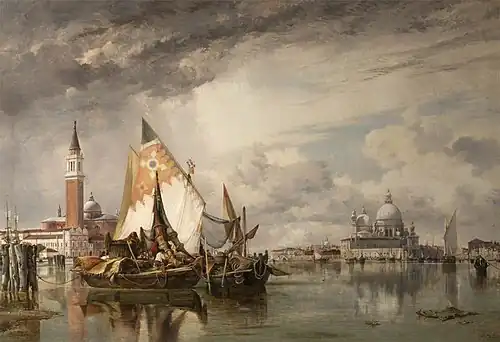 San Giorgio Maggiore and the Salute, Venice, 1852