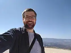 John Hosler at Kibbutz Ein-Gev in 2017