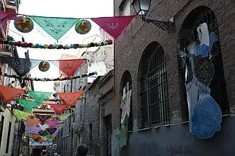 Lavapiés during traditional fiestas