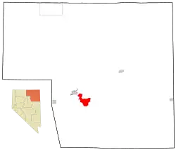 Location of Spring Creek within Nevada