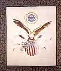 Kuhn's silk embroidery of the coat of arms of the United States.